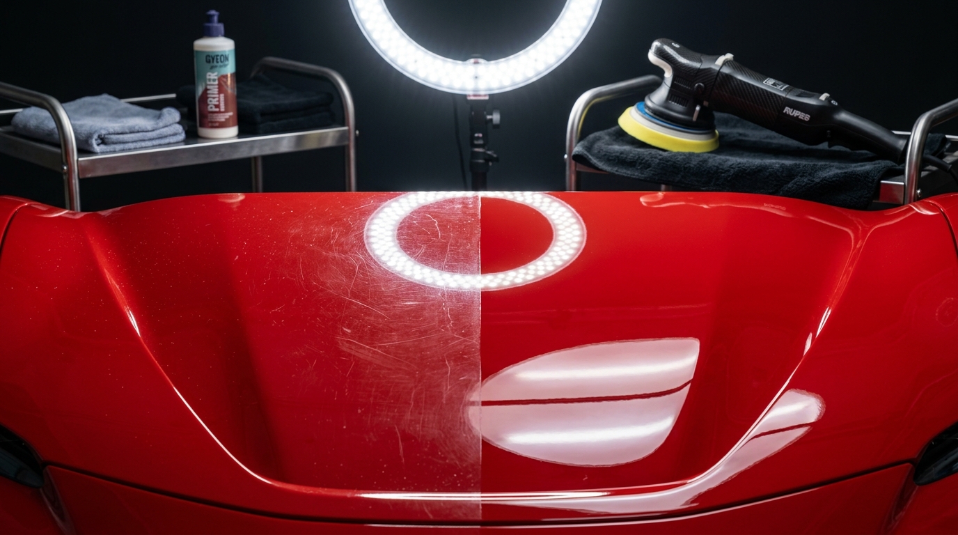Ferrari Hood Paint Inspection